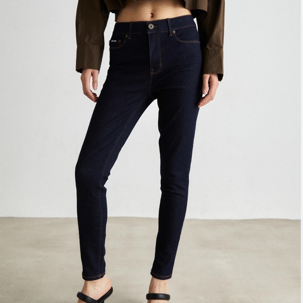 DKNY Bleeker Shaping Skinny High Rise Ankle Dark Indigo Jeans--NWT--29/8